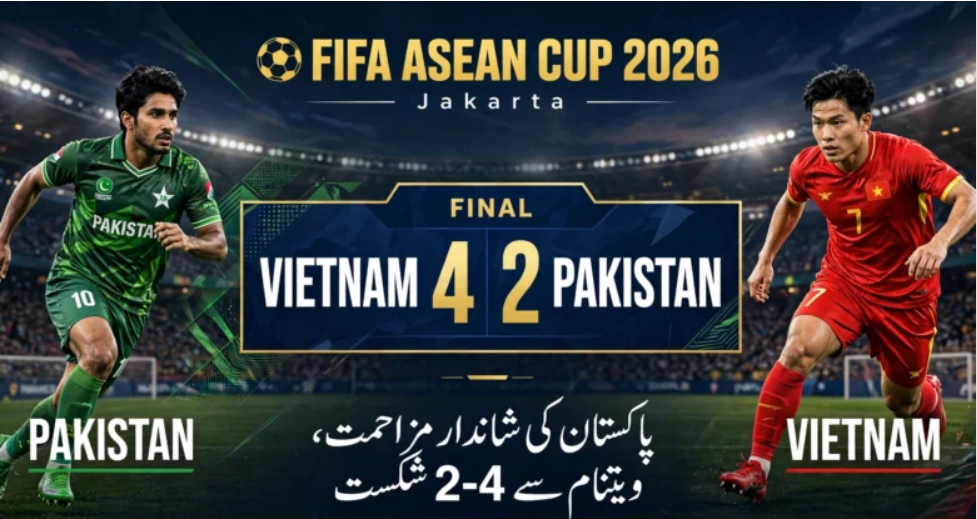 پاکستان کی شاندار مزاحمت، فیفا آسیان کپ کے آخری میچ میں ویتنام سے 4-2 سے شکست